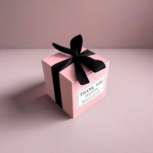 Personalized Pink Favor Box: Wedding, Shower, Anniversary (20 PCS)
