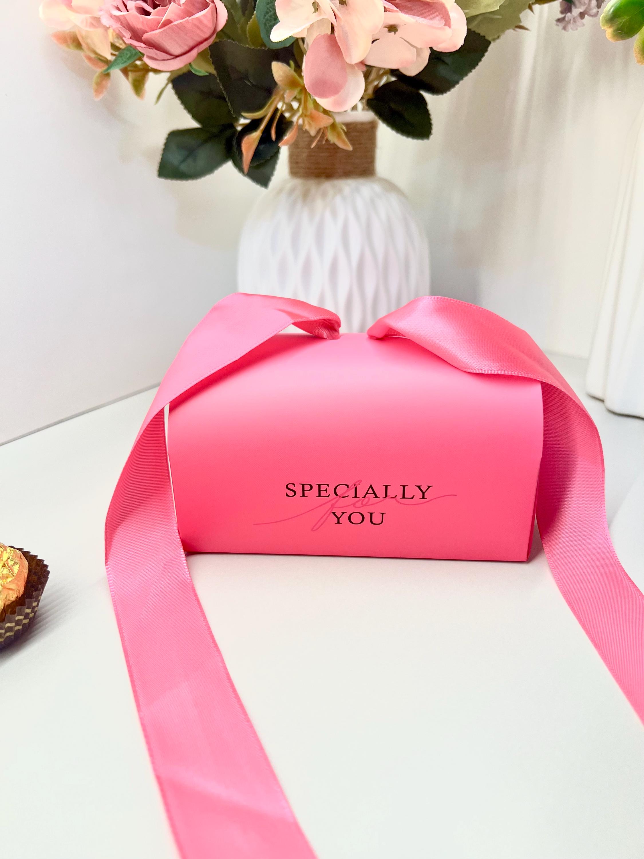 Elegant Hot Pink Ribbon Candy Boxes – Personalized Favor Boxes - Etsy