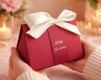 Personalized Burgundy Wedding Favor Boxes with Ivory Ribbon - Set of 20