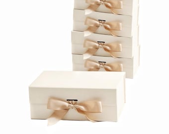 Handmade Luxury Ribbon Gift Box: Foldable Elegant Hard Box