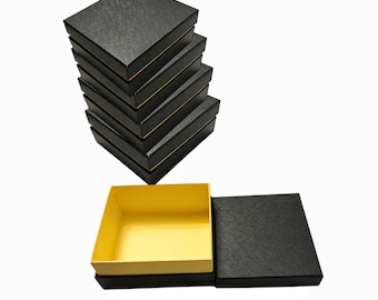Handmade Luxury Rigid Black Gift Box Favor Box For Wedding Birthday Anniversary Event Holiday Party, Belt, Wallet Packaging, Custom