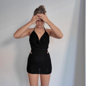Crochet Dress Pattern Beginner PDF – Backless Halter Mini Dress – Summer Festival Dress – Easy Crochet Pattern – “Minkie” - English image 7
