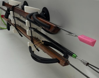 Portafusiles para embarcación y soporte para arpones de pértiga, montaje sin taladro ni tornillos