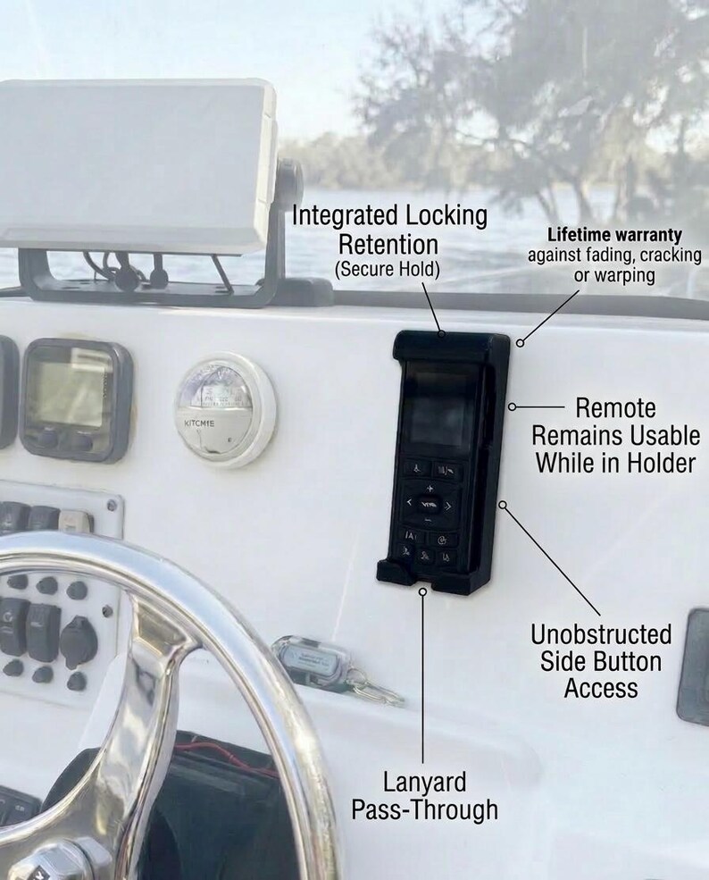 Support mural pour moteur de pêche à la traîne Minn Kota, montage marin ASA | Noir image 3