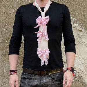 Handmade Necktie - Upcycled Vintage Necktie - Punk Necktie