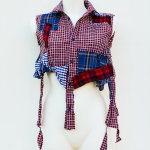 Dystopian Clothes - Post Apocalyptic Top - Festival Clothing - Cyberpunk Clothes- Wasteland top - Burning man - Distressed Clothes - Upcycle