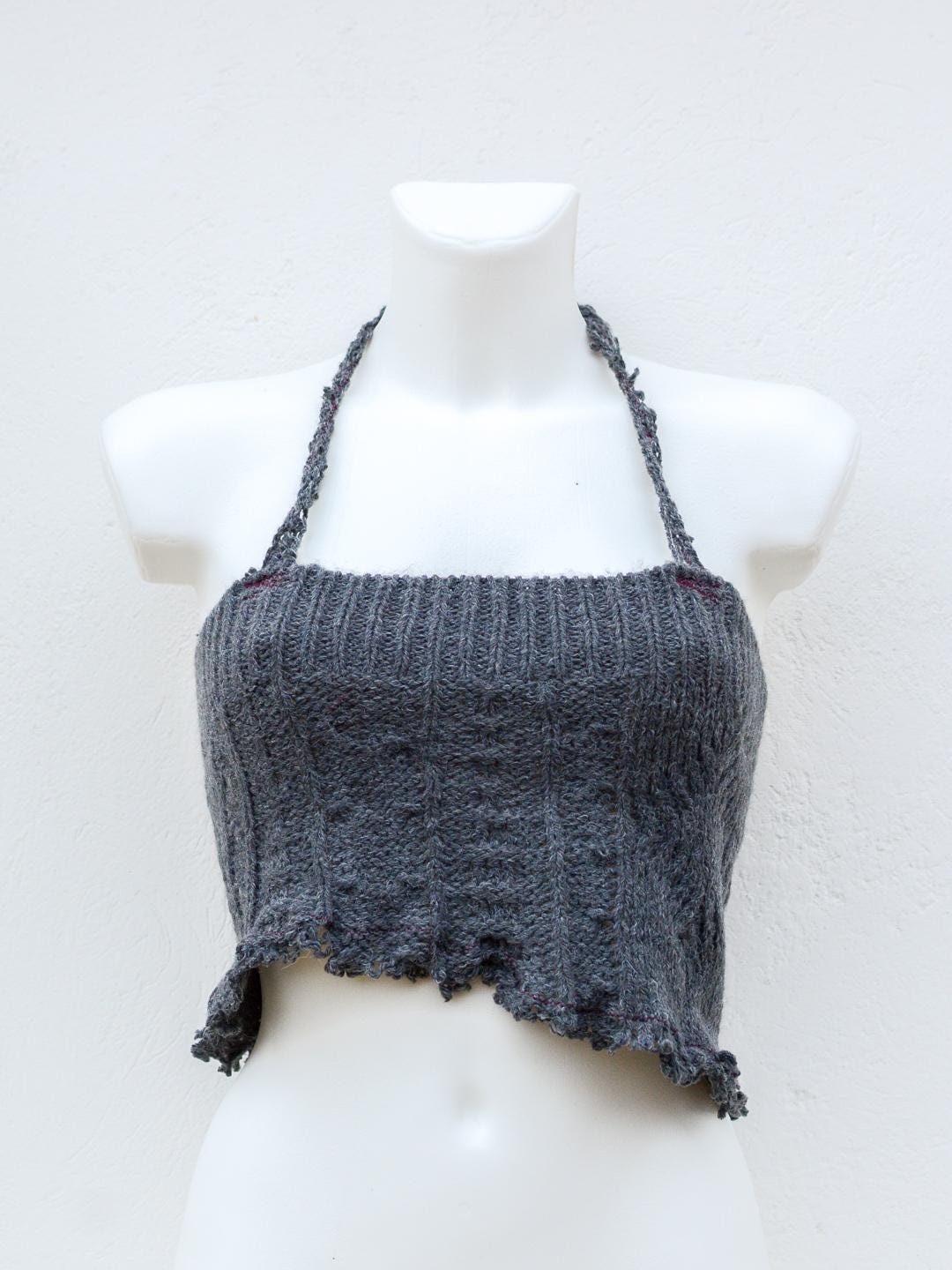 Upcycled Alt Top – Distressed Crop Top, Alternative Clothing, Handmade ...