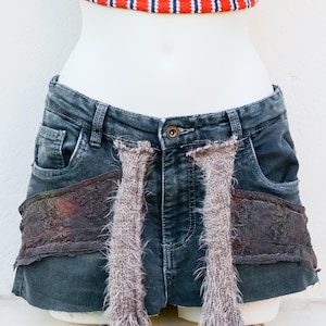 Rave Rag Skirt - Festival Clothing - Distressed Clothes - Punk Skirt - Postapocalyptic Skirt