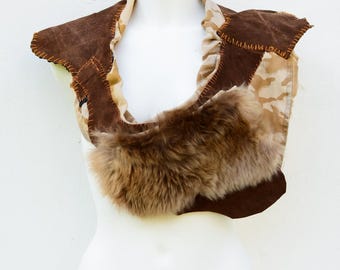 Top halter distópico sin espalda: ropa para festivales postapocalípticos, tallas S/M/L