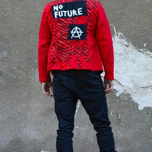 Punk Patchwork Jacket - Upcycled Clothing - Punk Clothes - Postapocalyptic Jacket - Distressed Clothing - Wasteland
