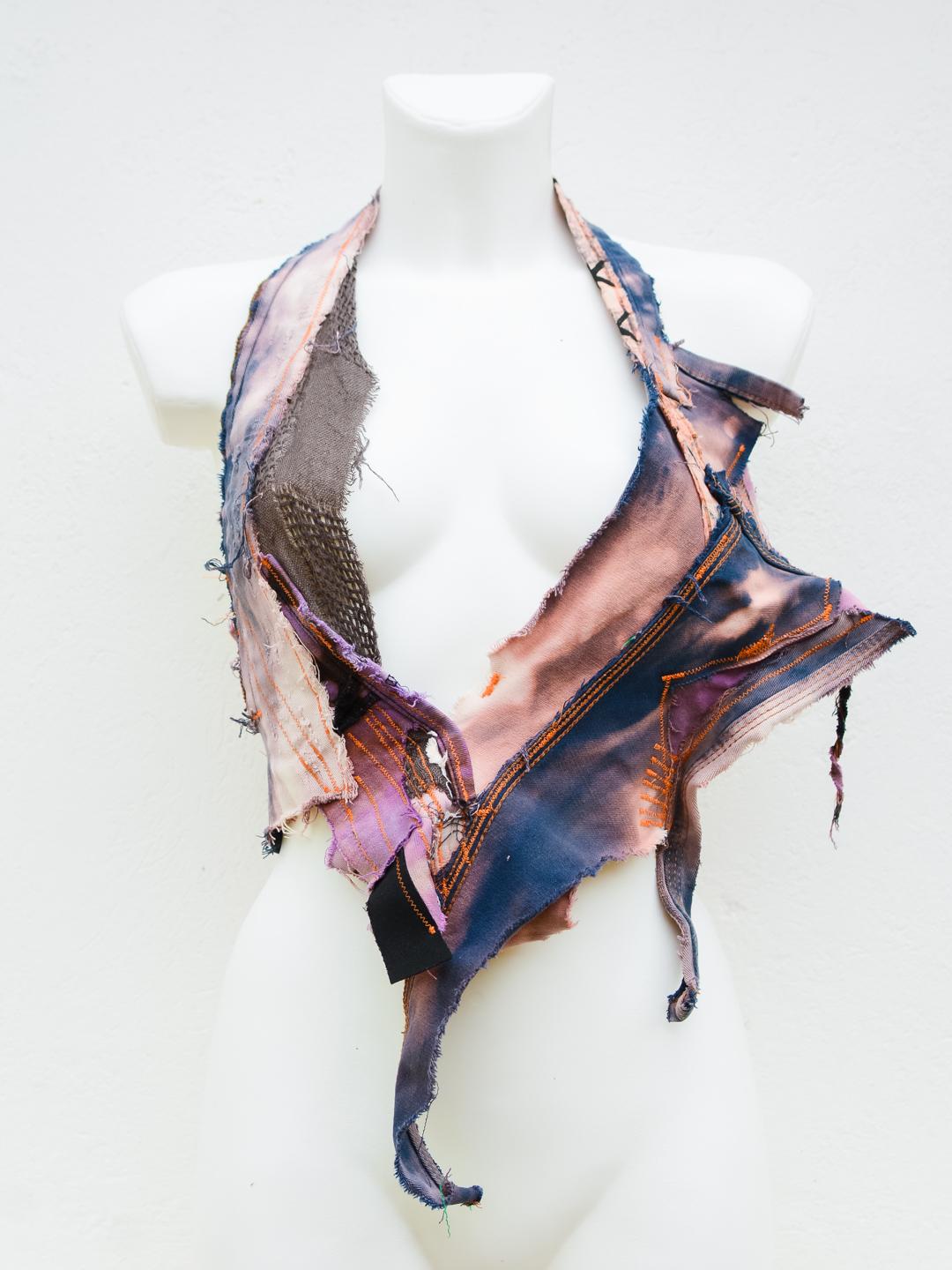 Dystopian Clothes - Post Apocalyptic Top - Festival Clothing - Cyberpunk Clothes- Wasteland halter top - Burning man - Distressed Clothes