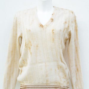 Distressed Sweater -  Apocalyptic Clothes - Wasteland - Burning man - Dystopian Clothes - Post apoc - Rag clothes - Real Vintage