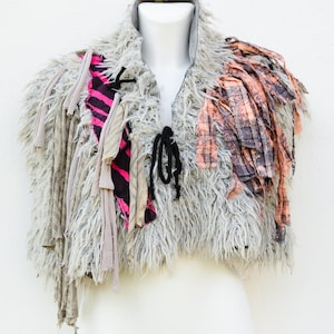 Shoulder Mantle - Dystopian Clothes - Post Apocalyptic - Festival Clothing - Cyberpunk Clothes - Wasteland - Burning man - Distressed Clothe