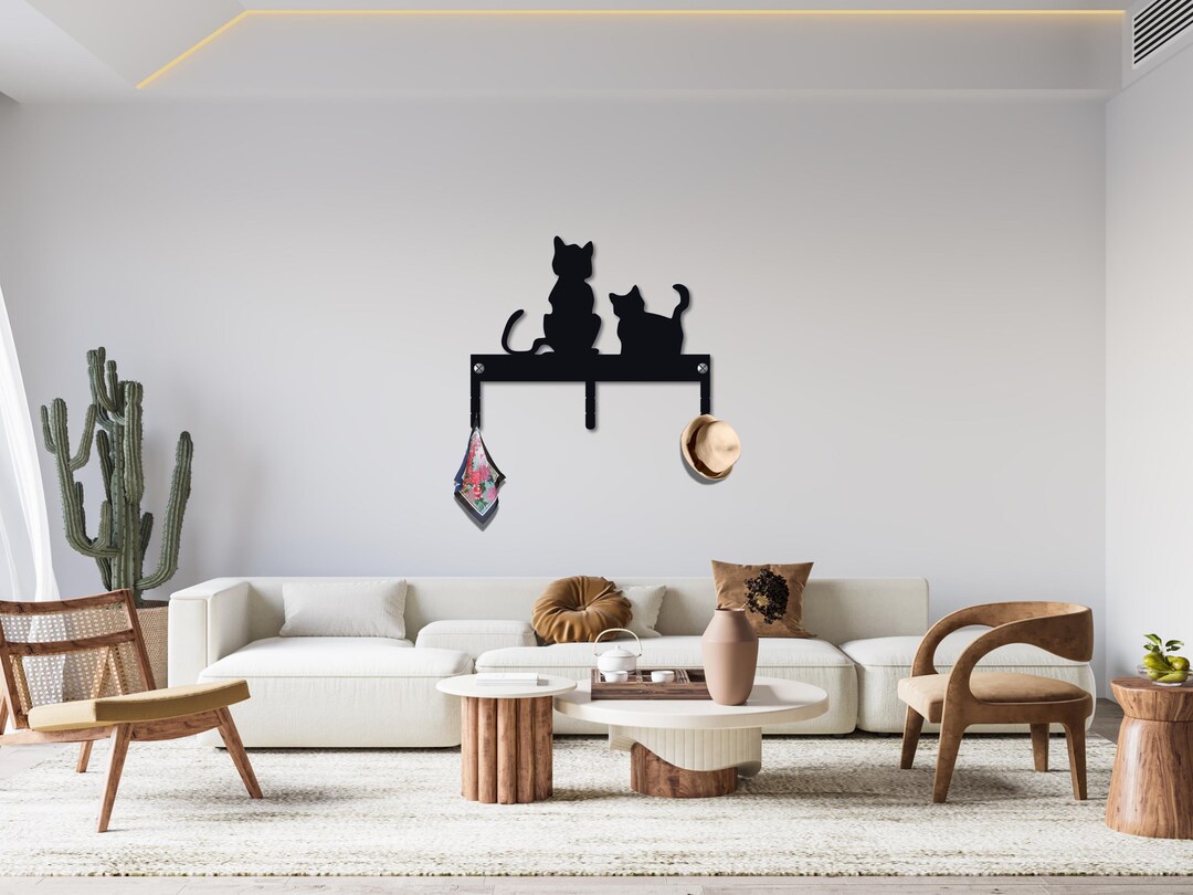 Metal Coat Rack, Cat Hanger Rack, Cat Lovers Gift, Clothing Rack, Cat ...
