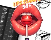 Procreate Lips Stamps Procreate Mouth Brushes Digital Illustration Character Design Lips