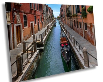Gondola, Canal, Venice, Italy.