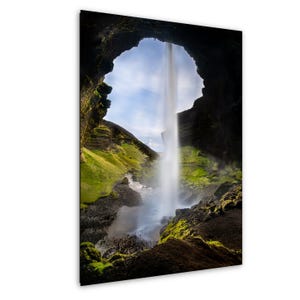 Kvernufoss, Islanda, cascata, fotografia artistica, decorazione murale, arte murale, carta/tela/metallo/acrilico