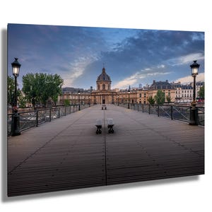 Pont des Arts, Institut de France, Paris, sunrise, golden hour, fine art photograph, wall decor, wall art, paper/canvas/metal acrylic