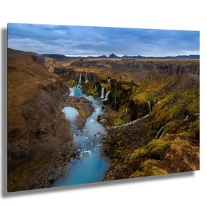 Valle delle Lacrime, Sigöldugljúfur, Islanda, fotografia artistica, decorazione murale, arte murale, carta/tela/metallo/acrilico