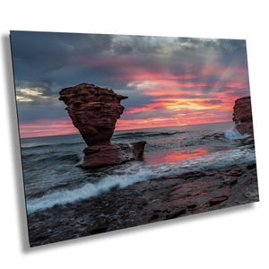 Teacup Rock, Alba, Prince Edward Island, fotografia artistica, decorazione murale, arte murale, carta/tela/metallo/acrilico