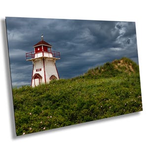 Faro di Covehead, Prince Edward Island, fotografia artistica, decorazione murale, arte murale, carta/tela/metallo/acrilico