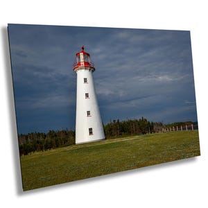 Faro di Point Prim, Prince Edward Island, fotografia artistica, decorazione murale, arte murale, carta/tela/metallo/acrilico