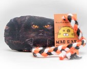 Black Cat Faces Pattern Catnip Stuffed MadRat Cat Toy