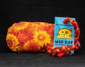 Sunflowers and Fall Leaves Pattern MadRat Catnip Stuffed Cat Toy