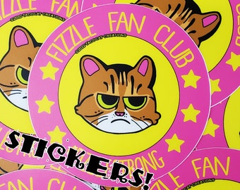 Fizzle Fan Club - Vinyl Stickers 3"x3"