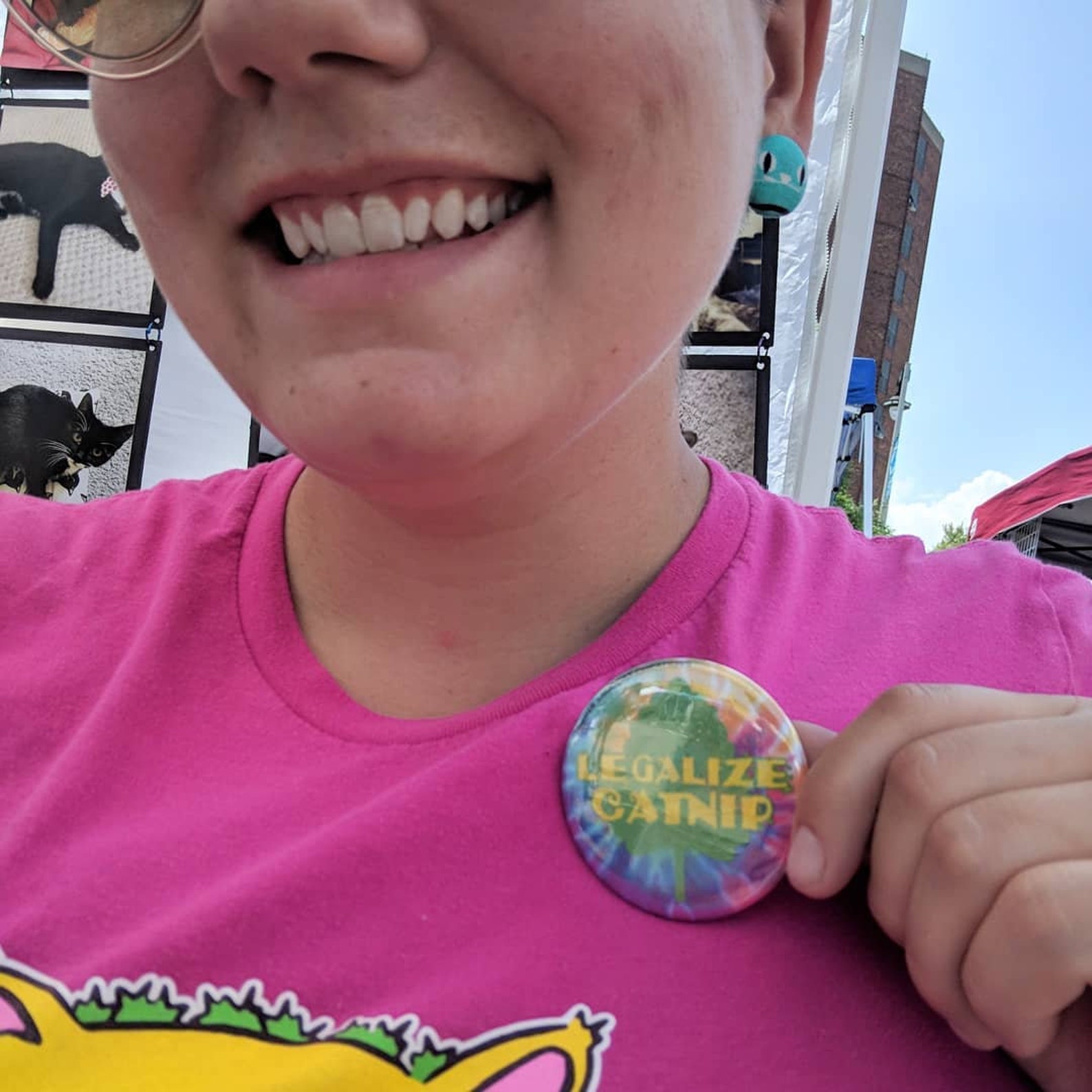 Legalize Catnip Cat and Buttons Different Sizes Etsy