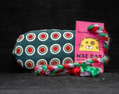 Abstract Olive Pattern MadRat Catnip Stuffed Cat Toy