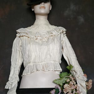 Antique Vintage Victorian Delicate Lace Detailed Top Period Theatre Costume