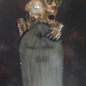 Vintage Original Rummelplatz Geisterzug Fahrt Fiberglas Skelett, Horror gruselige Requisite, sie Display