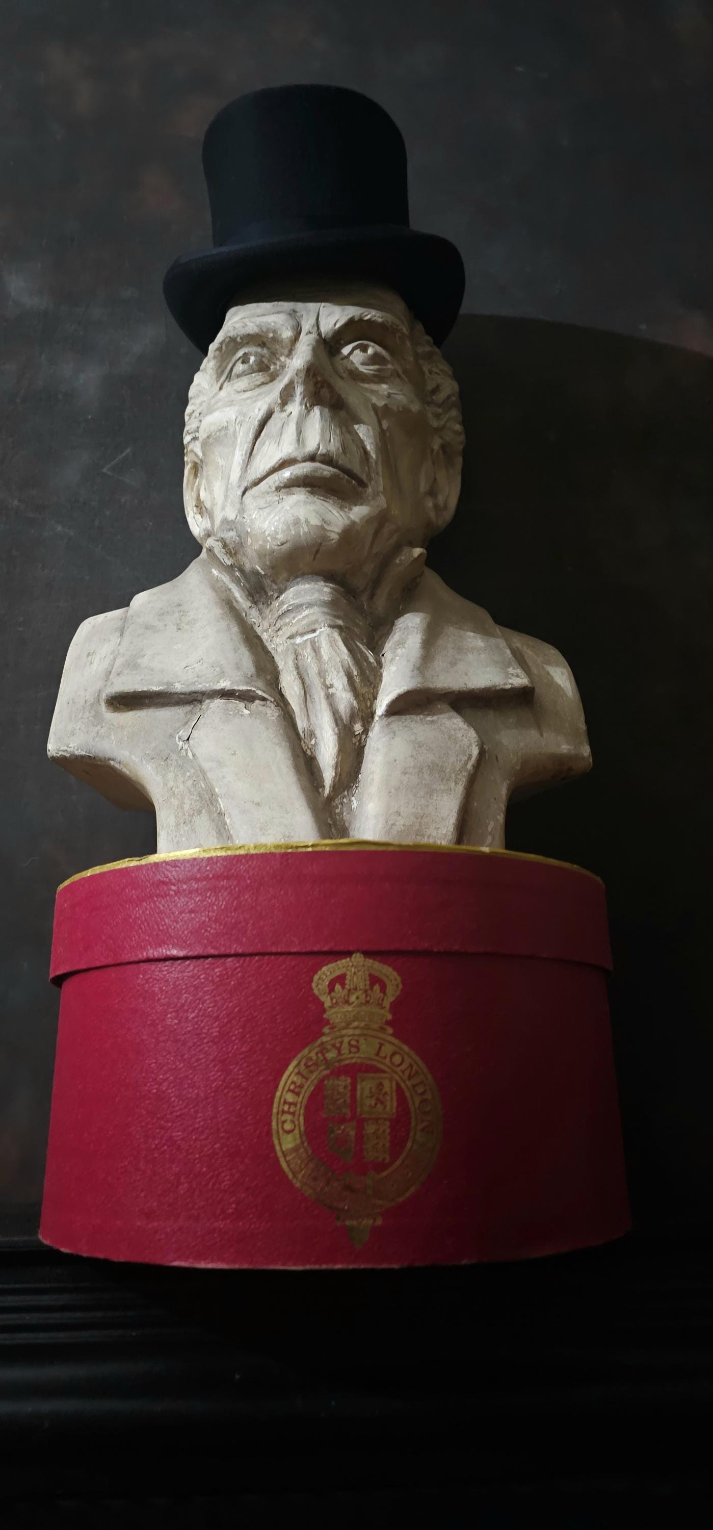 Amtique Vintage 100% Wool Handmade Christys of London Top Hat in