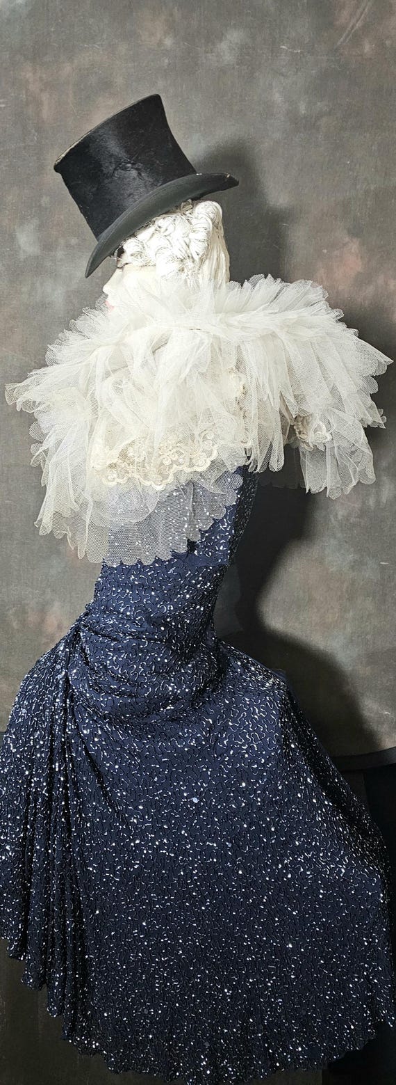 Antique Vintage Womens Heavy fully beaded, full length 1940s Evening Dress, Gown UK M Antique Vintage Womens Heavy fully beaded, full length 1940s Evening Dress, Gown UK M