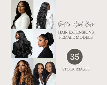 Hair Stock Photos Beauty Stock Photos Bundle Melanin Stock Photos Hair Bundle Stock Photos Wig Stock  Model Stock Photo Hair Extension Model