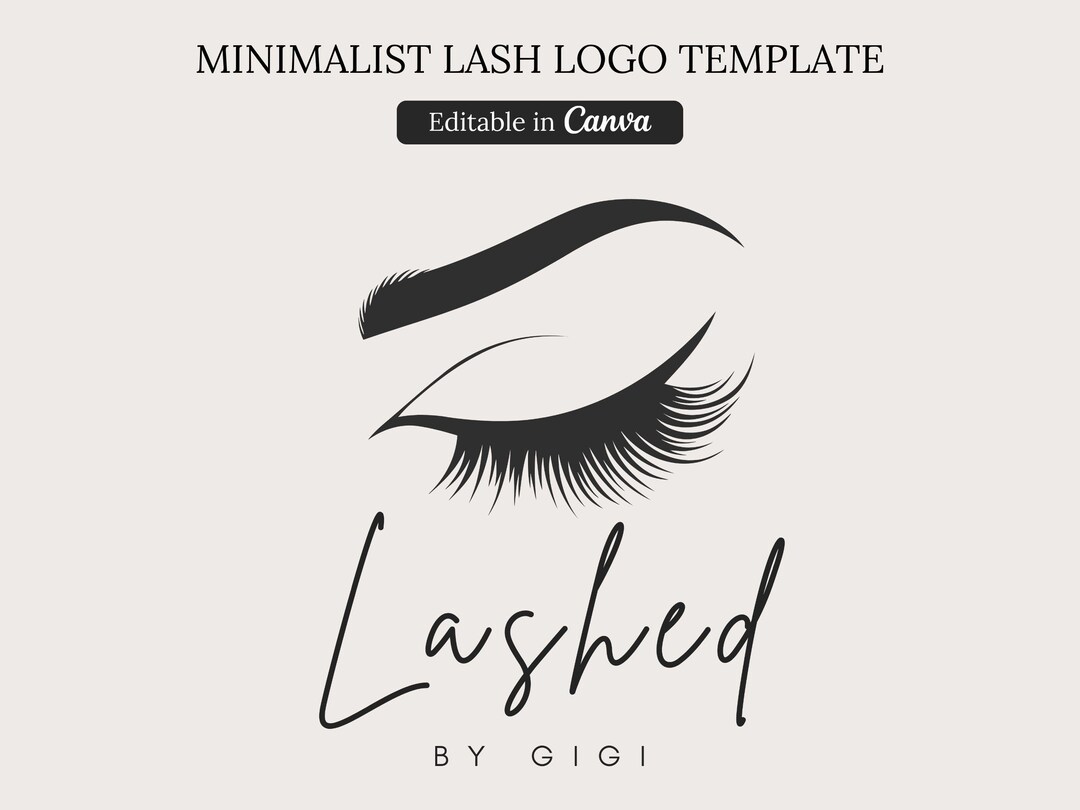 Lash Tech Logo Minimalist Eyelash Logo Lash Tech Acuity Eyelash ...
