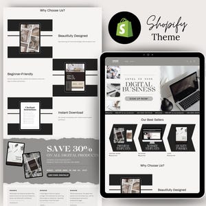 Shopify Theme Digital Products Premium Shopify Templates Luxury Shopify Theme Minimal Shopify Site Shopify Boutique Luxury Website Shopify