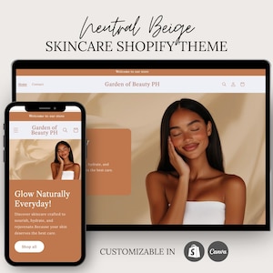 Skincare Shopify Theme Boutique Website Minimalist Website Beauty Website Skincare Business Shopify Website Skin Shopify Website Template