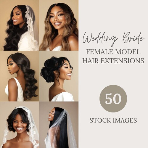 Photo commerciale de cheveux de mariée Photos commerciales Mélanine Cheveux Images de site Web de femmes Extension de cheveux Luxe Perruque de mariage Photos commerciales de mariage