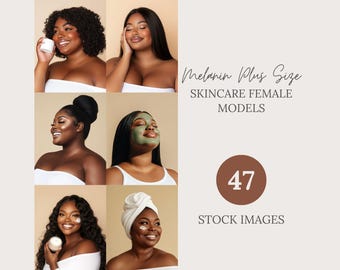 Melanin Skincare Stock Photo Bundle: Beauty Images (PDF)