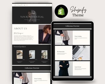 Shopify Theme Digital Products Premium Shopify Templates Luxury Shopify Theme Minimal Shopify Site Shopify Boutique Luxury Website Shopify