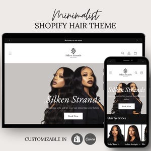 Shopify Hair Website Minimal Shopify Hair Theme Luxury Shopify Theme E Commerce Website Shopify Store Theme Shopify Boutique Beauty Website