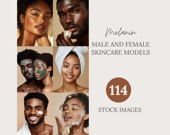 Melanin Skincare Stock Photo Bundle: Beauty Images (PDF)
