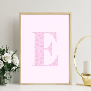 Pink Love Shack Fancy Inspired Custom Initial Wall Print