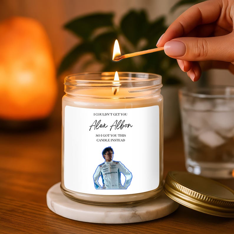 Alex Albon Gift Candle | Williams Candle | F1 Gifts | Formula One Gift ...