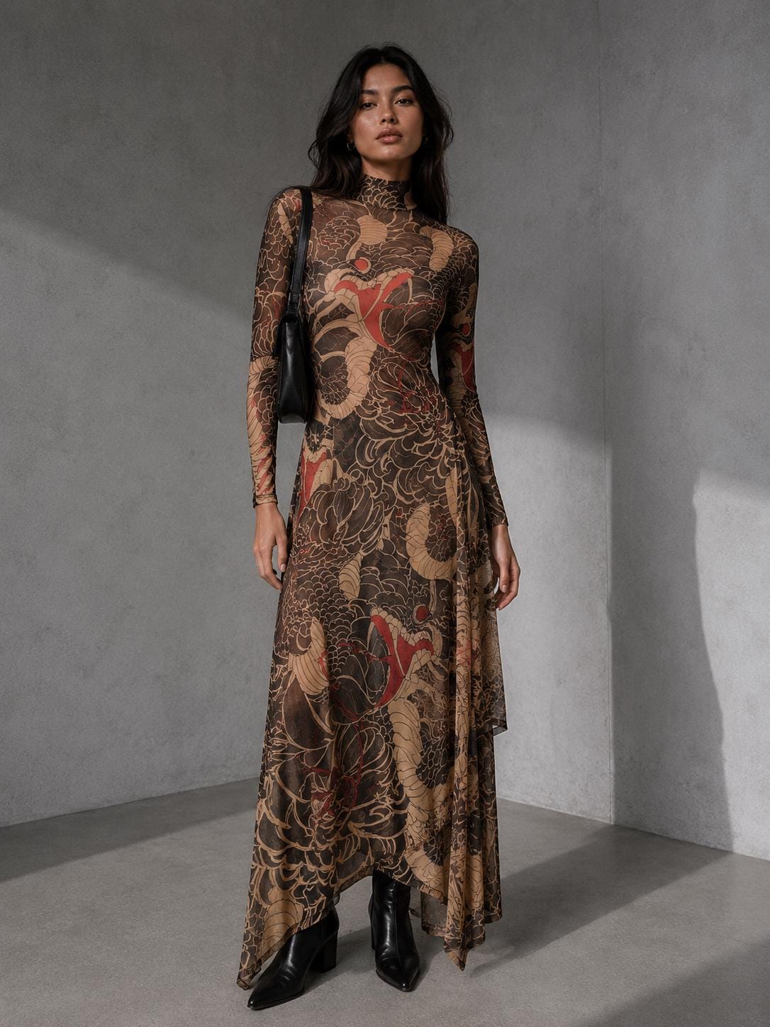 chinese style bodycon dress Womens Long Sleeve Cheongsam Dress Chinese Style Bodycon Lace with Classical Flower Print Polyester Broadcloth from Dhgate Ethnic Clothing