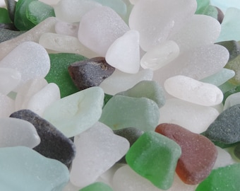 BULK Good quality Small thick SEA GLASS / Surf tumbled, genuine 12 pieces / For crafts, crafting, and jewelry