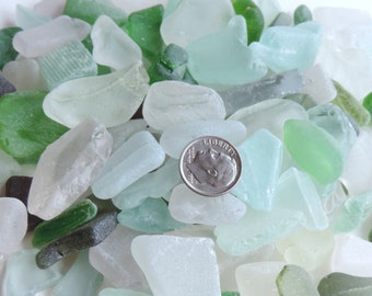 BULK of large Thick craft quality SEA GLASS Lot of 8 pcs / For crafts, crafting and jewelry