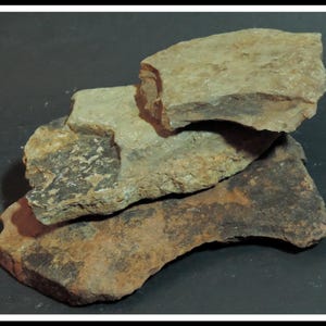 3 Large Flat Rough BEACH STONES Slabs, Rocks / for Bases, Mosaics ...